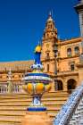 Decorative ceramics and tile work, Plaza De Espana, Seville, Andalusia, Spain. Art Print